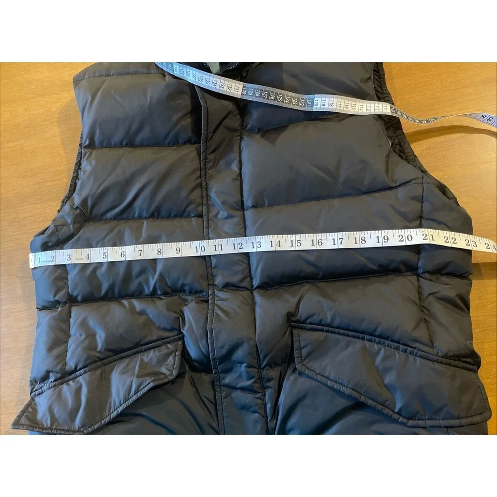 Banana Republic Down‎ Puffer Vest Men L Black (Zipper Needs Repair)
